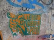 English: Graffiti of Walter Sobchak (John Goodman) from the Big Lebowski on the East Side Gallery of the Berlin Wall.