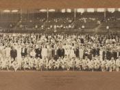 1916 Chicago White Sox Team Panoramic Photograph. Mount is embossed with the details: 