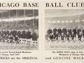 1917 Chicago Cubs & White Sox Advertising Sign