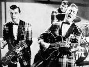 English: Bill Haley and his Comets during a TV-appereance. Deutsch: Bill Haley and his Comets während eines Fernsehauftrittes.