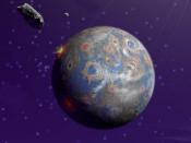An artist's depiction of an extrasolar, Earthlike planet..