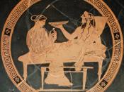 Persephone and Hades. Tondo of an Attic red-figured kylix, ca. 440-430 BC. Said to be from Vulci.