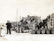 Picture of barrels of liquor destined for the USA from West End Grand Bahama during US Prohibition Español: Imagen de barriles de licor destinados a los EE.UU. desde West End de Grand Bahama en EE.UU. prohibición