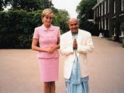 English: Princess Diana meeting with Sri Chinmoy, Kensington Palace, May 21st 1997