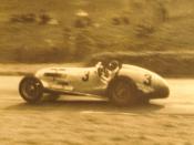 English: Donington Grand Prix 1937. Manfred Von Brauchitsch driving a Daimler-Benz AG.