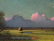 English: Sunlight and Shadow: The Newbury Marshes (c. 1871-1875) Martin Johnson Heade Oil on canvas Size: 30.5 x 67.3 cm (12 x 26 1/2) John Wilmerding Collection The National Gallery of Art (Washington, D.C.) Web site: http://www.nga.gov/feature/wilmerdin