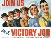 English: Join us in a victory job poster