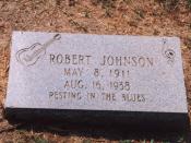 The tombstone of Robert Johnson
