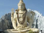 This Statue of Shiva is Approximately 65 feet tall and is made of concrete and is located at Murugeshpalya at Bangalore. There is a tunnel like structure underneath the statue where different models of Shiva are kept.