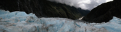 English: Panoramic view from the Franz Josef Glacier and down.