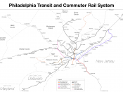 Geographically-accurate SEPTA rail transit map. Includes Regional Rail, rapid transit, and trolley lines. Also includes connecting services.