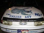 Anti-evolution car in Athens, Georgia