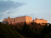 Abbey of Monte Cassino, originally built by Saint Benedict, shown here as rebuilt after World War II.