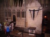 Altar marking the spot of Thomas Becket's martyrdom, Canterbury Cathedral.