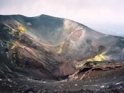 Valle del Bove, Mount Etna. A lateral crater of the 2002-2003 eruption near the Torre del Filosofo, about 450 metres below Etna's summit.