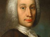 Part of an oil painting of Anders Celsius. Painting by Olof Arenius (1701 - 1766). The original painting is placed in the astronomical observatory of Uppsala University.