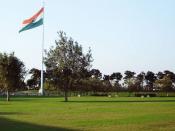 The lawn at the Rajiv Gandhi Memorial.