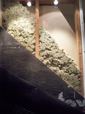 A display of home insulation at the Smithsonian National Museum of American History.