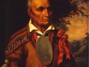 Red Jacket, Sagoyewatha, or Keeper Awake - a Seneca War Chief oil on wood on panel, 17 5/8 x 12 15/16