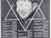 1941 Nazi propaganda poster in the Lithuanian language, equating Stalinism with the Jews. The text reads 