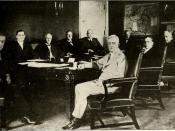 President Woodrow Wilson and his war cabinet.