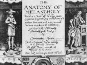 The frontispiece for the 1638 edition of Robert Burton's The Anatomy of Melancholy