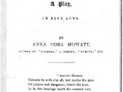 Title page of the play Armand by Anna Cora Mowatt (1819–1870)