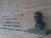 A bust of Ralph Bunche, Bunche Hall, UCLA.