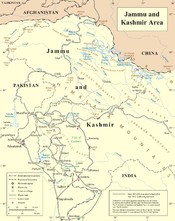 United Nations' map of Jammu and Kashmir, accepted by the Kashmiris and the Pakistani government