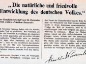 The other side of the above leaflet. This is the text of a speech given by Franklin D. Roosevelt, translated into German. Click here for a translation.