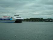 Stena Carisma, a highspeed car and passenger ferry in Gothenburg port.