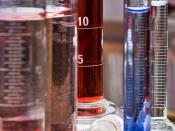 Test tubes and other recipients in chemistry lab