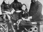Alexander Graham Bell with his wife Mabel Gardiner Hubbard and their children Elsie May Bell (far left) and Marian Hubbard Bell.
