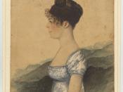 Watercolor miniature portrait of Susanna Rowson (1762-1824)