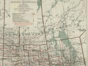 [Manitoba Saskatchewan Section of Map Showing the Land Registration and Judicial Districts] 1919