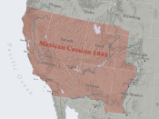The territory ceded to the United States of America by Mexico in 1848, after the end of the [[:Category:Mexican-American War|Mexican-American War. The loss equalled about one third of Mexico's total lands at the time.