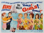 Low-resolution reproduction of poster for the film Girls! Girls! Girls! (1962), directed by Norman Taurog, featuring star Elvis Presley