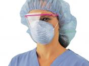 A model wearing disponsable medical PPE