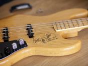 FOR SALE: Fender Marcus Miller Jazz Bass (Japan) autographed by Marcus Miller.