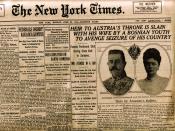 English: Headline of the New York Times June-29-1914