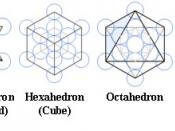 Metatron's Cube (derived from the Fruit of Life) begets the five Platonic solids, including a star tetrahedron (stellated octahedron)