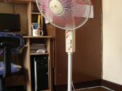 English: on electric fan