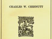 Title page from The House Behind the Cedars, a novel written by Charles Waddell Chesnutt. Published by Houghton, Mifflin and Company in 1900.