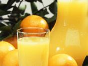 Orange juice is usually served cold.