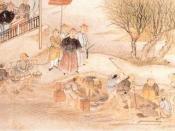 A painting of Lin supervising the destruction of opium