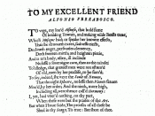 A poem addressed to Ferrabosco from Jonson in the former's Book of Ayres.