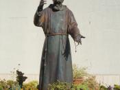 Italiano: Chiesa di San Stanislao, a Roma, nel quartiere Don Bosco. Statua di Padre Pio da Pietrelcina.
