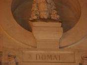 Buste de Jean Domat, juriszconsulte du XVIIIe siècle, grand hall de la faculté de droit de Paris I-Panthéon à Paris.