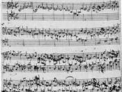 A six-part fugue from The Musical Offering, in the hand of Johann Sebastian Bach.