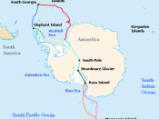 Map of the routes of the ships Endurance and Aurora, the support team route, and the planned trans-Antarctic route of the British Imperial Trans-Antarctic Expedition led by Ernest Shackleton in 1914–15. Voyage of Endurance Drift of Endurance in pack ice S